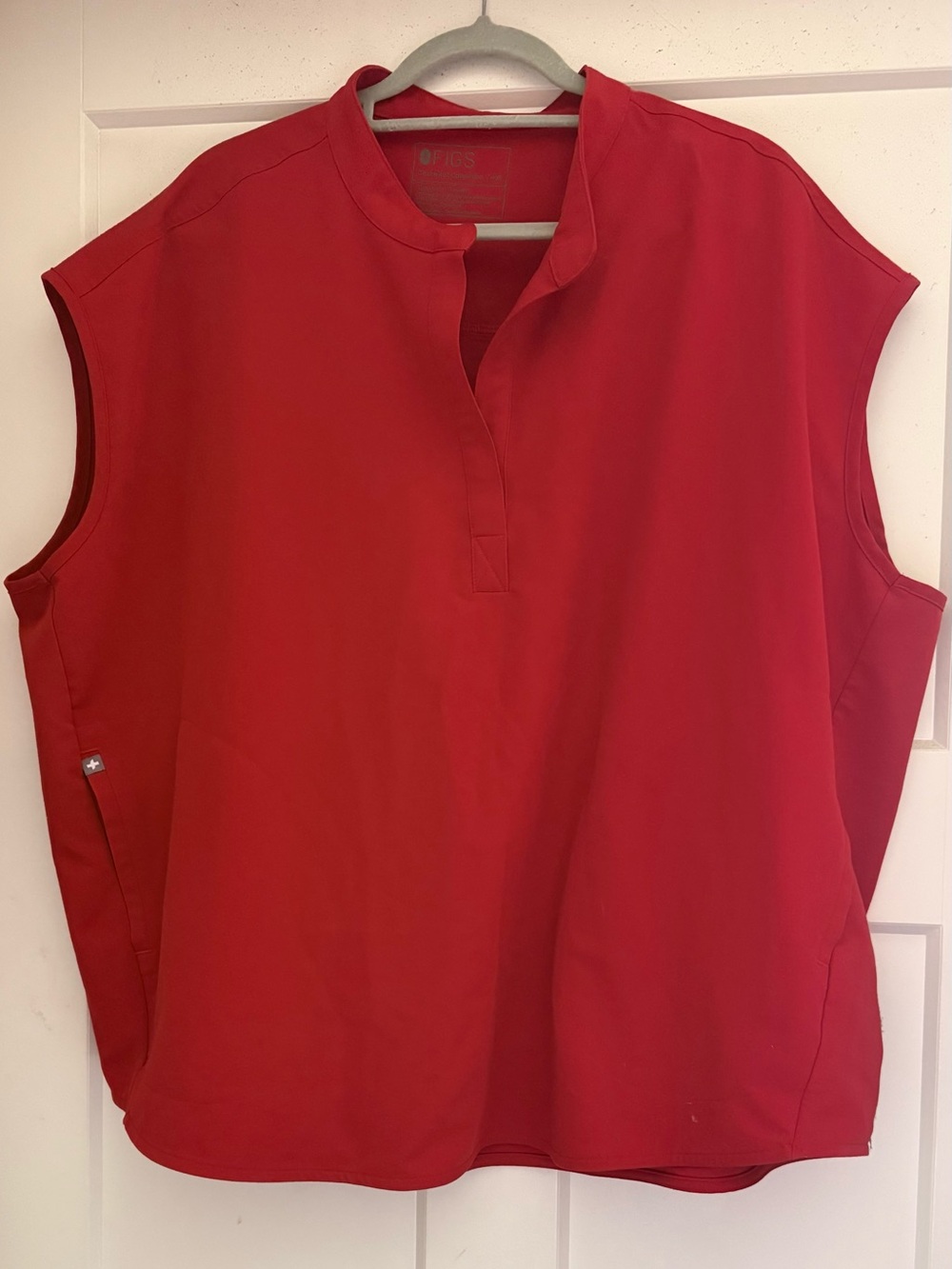 FIGS Rafaela 4XL Pop Red Scrub Top